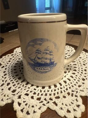 35.  Vintage Conrad Crafters Wheeling WV Beer Stein HMS Bounty Ship